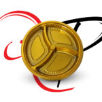 Golden & Black Round Dessert Plates - Image 2