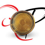 Golden & Black Plain Round Dessert Plates - Image 3