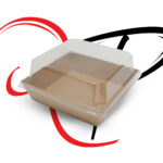 Kraft Plates with Clear Lid