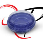 350 ml Round Containers – Black & Blue with Clear Lid (Rice Pudding) - Image 2