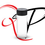 Cylindrical juice boxes with black lid